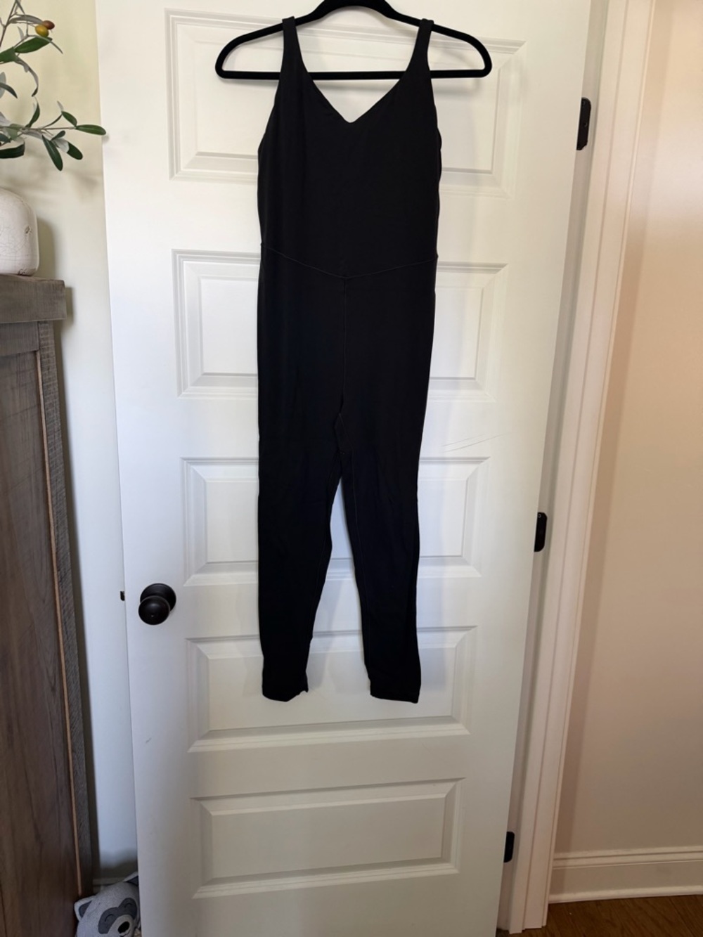 aerie Black V-Neck active Jumpsuit